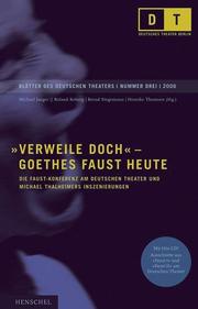 'Verweile doch' - Goethes Faust heute - Cover
