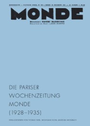 Die Welt der Pariser Wochenzeitung MONDE (1928 - 1935) - Cover