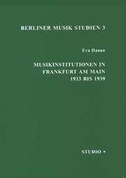 Musikinstitutionen in Frankfurt am Main 1933 bis 1939