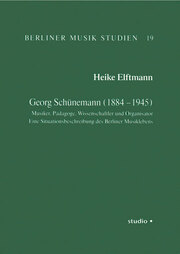 Georg Schünemann (1884-1945) - Cover