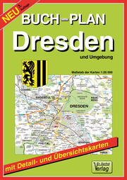 Buchstadtplan Dresden und Umgebung - Cover