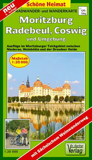 Radwander- und Wanderkarte Moritzburg, Radebeul, Coswig und Umgebung