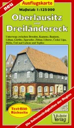 Ausflugskarte Oberlausitz, Dreiländereck, Sächsische Schweiz