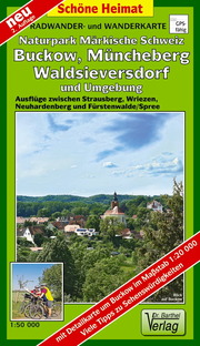 Radwander- und Wanderkarte Naturpark Märkische Schweiz, Buckow, Müncheberg, Waldsieversdorf und Umgebung - Cover