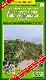 Wander - und Radwanderkarte Naturpark Fichtelgebirge, Münchberg, Selb, Weißenstadt und Umgebung