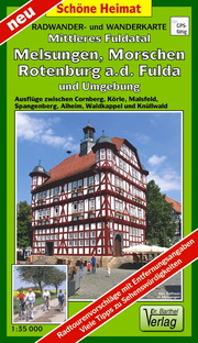 Radwander- und Wanderkarte Mittleres Fuldatal, Melsungen, Morschen, Rotenburg a.d. Fulda und Umgebung - Cover