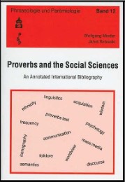 Proverbs and the Social Sciences - Cover