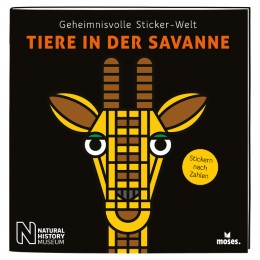 Geheimnisvolle Sticker-Welt: Tiere in der Savanne - Cover