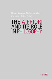 The A Priori and Its Role in Philosophy - Cover