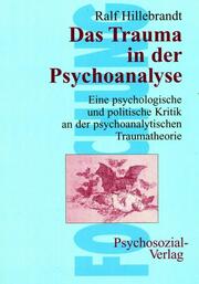 Trauma in der Psychoanalyse - Cover