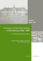Fürsorge und Wohlfahrtspflege in Brandenburg (1800-1952)