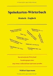 Speisekarten-Wörterbuch Deutsch/Englisch