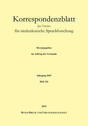 Korrespondenzblatt des Vereins für niederdeutsche Sprachforschung