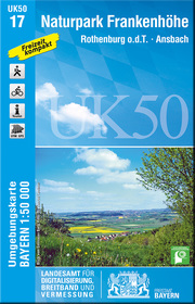 UK50-17 Naturpark Frankenhöhe, Rothenburg o.d.T., Ansbach