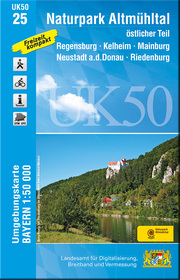 UK50-25 Naturpark Altmühltal, östlicher Teil - Cover
