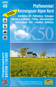UK50-49 Pfaffenwinkel, Ammergauer Alpen Nord - Cover