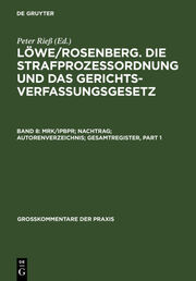 MRK/IPBPR; Nachtrag; Autorenverzeichnis; Gesamtregister - Cover
