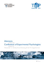 Abstracts of the 56th Conference of Experimental Psychologists