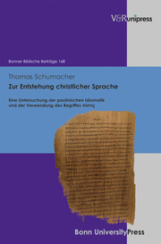 Zur Entstehung christlicher Sprache - Cover