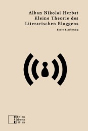 Kleine Theorie des Literarischen Bloggens - Cover