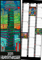 Hundertwasser Streifenkalender Art 2025 - Cover