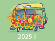 arti promotion - VW 2025 Broschürenkalender, 28x21cm, Kalender mit bunten Abbildungen von VW Modellen, einzigartig und fröhliche Motive, mit Aufhänger
