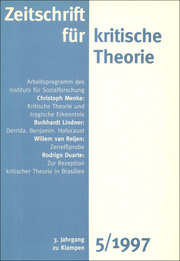 Zeitschrift für kritische Theorie / Zeitschrift für kritische Theorie, Heft 5 - Cover