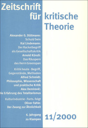 Zeitschrift für kritische Theorie / Zeitschrift für kritische Theorie, Heft 11