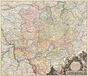 Historische Karte: Das Land Hessen 1696 (Landgraviatus Hassiae)