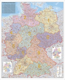 Deutschland Postleitzahlenkarte Großformat