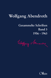 Wolfgang Abendroth Gesammelte Schriften - Cover