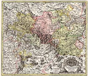 Historische Karte: Fürstentum Eisenach 1716 (Plano)