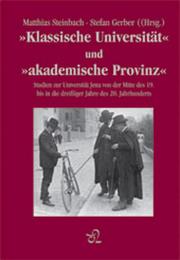 'Klassische Universität' und 'akademische Provinz' - Cover