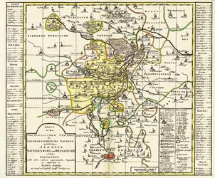 Historische Karte: Ämter Weissensee und Sachsenburg 1753