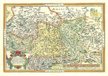 Landkarte: Die Länder Thüringen und Sachsen 1570