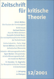 Zeitschrift für kritische Theorie / Zeitschrift für kritische Theorie, Heft 12