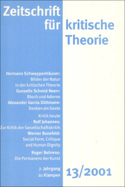 Zeitschrift für kritische Theorie / Zeitschrift für kritische Theorie, Heft 13