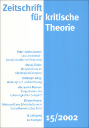 Zeitschrift für kritische Theorie / Zeitschrift für kritische Theorie, Heft 15