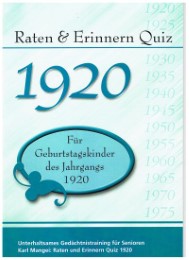 Raten & Erinnern Quiz 1920