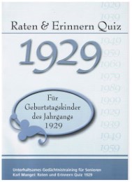 Raten & Erinnern Quiz 1929
