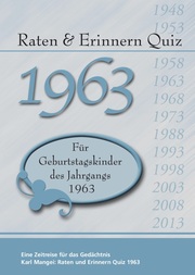 Raten & Erinnern Quiz 1963 - Cover