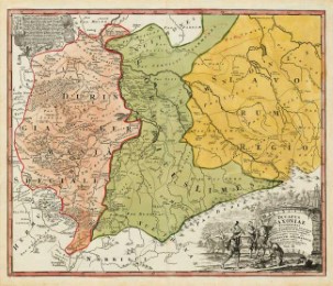 Historische Karte: Burgen-, Ritter- und Klösterkarte Thüringen, Sachsen und Obersachsen 1000-1400, Tab III - 1732