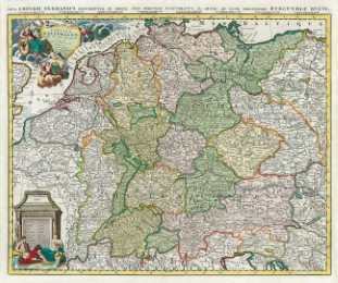 Historische Karte: Deutschland - Das Heilige Römische Reich 1740
