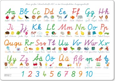 Fragenbär-Mini-Lernposter: Schulausgangsschrift + Vereinfachte Ausgangsschrift, S 45 x 32 cm - Abbildung 1