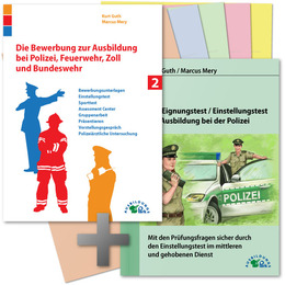 Die Bewerbung zur Ausbildung bei Polizei, Feuerwehr, Zoll und Bundeswehr/Der Eignungstest/Einstellungstest zur Ausbildung bei der Polizei/Prüfungbögen - Cover