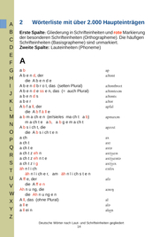 Deutsche Wörter nach Laut- und Schrifteinheiten gegliedert - Abbildung 1