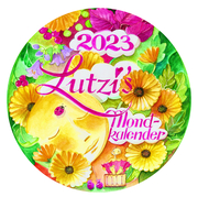 Lutzis Mondkalender rund Ø 16cm (Tagesabreisskalender) 2023 - Cover