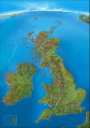 Panoramakarte Britische Inseln