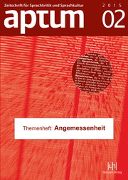 Aptum. Heft 02/2015 - Cover