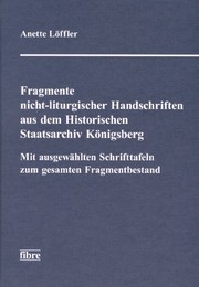 Fragmente nicht-liturgischer Handschriften aus dem Historischen Staatsarchiv Kön